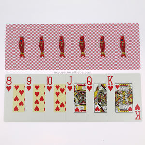 ไพ่โป๊กเกอร์คลับคาสิโนกันน้ำพลาสติกพีวีซีโลโก้ที่กำหนดเอง - Product Image 3