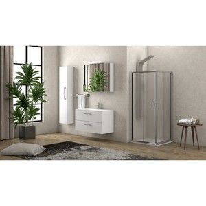 Kamalu K410 moderne porte doccia Frameless pieghevole 80x70 custodia con 180cm di altezza Alumini - Product Image 3