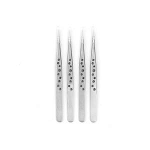 Nine-hole Diamond Jewelry <strong>Tweezers</strong> Stainless Steel High-grade Non-magnetic <strong>Ruby</strong> <strong>Tweezers</strong> Gemstone Clip Anti-magnetic Elbow Tip - Product Image 2