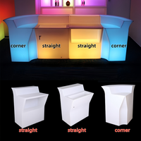 Портативная уличная барная стойка из белого пластика с RGB-подсветкой для ночных клубов и ресторанов, для дропшиппинга