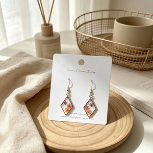 Pendientes de Resina Hechos a Mano al por Mayor con Flores Naturales, Joyería Significativa Unisex, Regalos para Bodas, GZ RTS, Pedidos Mixtos al por Mayor - Product Image 2