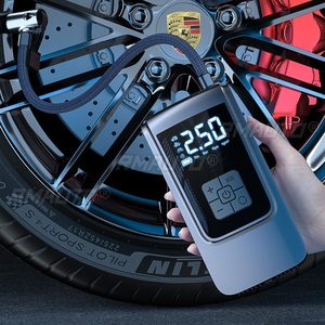 Inflador de Neumáticos Eléctrico Portátil de 150 PSI, Mini Compresor de Aire con Pantalla Digital Inteligente para Automóvil, Motocicleta, Bicicleta y Balón - Product Image 3