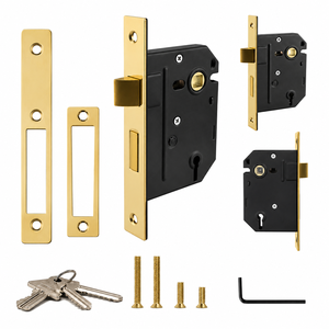Serrure à mortaise à 3 leviers, prix usine, 64 mm, pour porte de sécurité intérieure avec 3 clés - Product Image 1