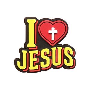 Nouveau Style Usine Stock Église Slogan Jésus Chaussure Charmes PVC Caoutchouc Haute Qualité USA Sabots Charmes Chaussure Décoration Chaussure Charmes - Product Image 2