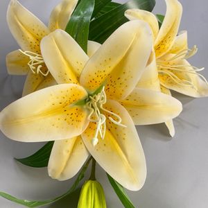 Lys artificiels à branche unique, haute simulation, pour décoration de mariage et de maison, blanc, rose, orange, bleu, violet, rouge rosé, champagne - Product Image 3