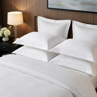 Parure de lit de luxe en jacquard blanc uni, 100 % coton, pour hôtels de luxe, vente en gros, taille personnalisée