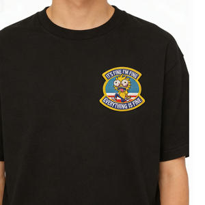 Nouvelle Offre : Patchs Brodés I'M FINE Yeux Rouges Anime Cartoon pour Homme, en Polyester, pour Sacs et Vêtements - Product Image 5