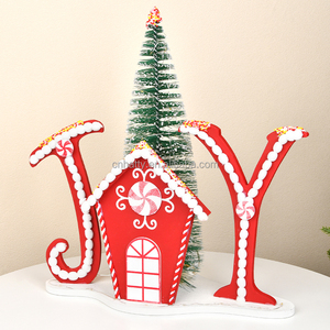Handmade Wooden <b>LED</b> Lighted Wooden House for Decor <b>Christmas</b> Village with <b>Lights</b> Wholesale Factory Direct - Product Image 2
