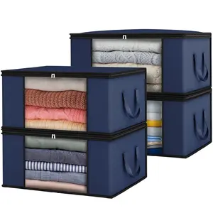 48L Foldable Blanket Closet Dorm Sweater Quilts Storage Bags for Closet big bag for clothes storage