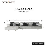 Canapé sectionnel Connery de luxe en cuir de style moderne, extensible et souple pour le salon - par Soft Furniture Manufacturer