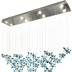 Lustre en cristal papillon personnalisé, luminaire suspendu moderne de luxe, hôtel, hall, villa, salle à manger, éclairage décoratif artistique - Product Image 5