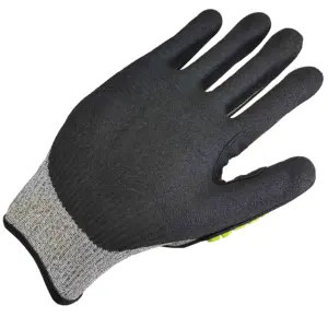 SRsafety ANSI Cut 5 Sandy Nitrile Coated Gloves Custom TPR Anti Impact Gloves Anti Vibration Worker Gloves For Construction