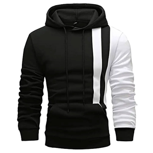 Nouveau printemps automne hommes ODM pull à capuche 100% coton décontracté couleur unie sweat avec col d'hiver taille XS - Product Image 1