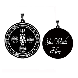 Collier pendentif en acier inoxydable, talisman spécial inspiré du sceau d'Amour spirituel, ange gardien ZEPAR Astaroth - Product Image 6