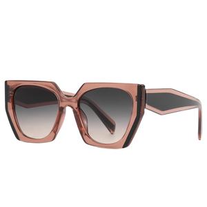 Deux cercles <span class=keywords><strong>2023</strong></span> lunettes de soleil carrées pour hommes Nouvelles lentilles de blocage de couleur à la mode Style de rue Instagram à la mode - Product Image 4