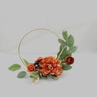BooHome Karangan Bunga Kain Buatan Gaya Bohemian Hiasan Dinding Dekorasi Rumah Buket Pernikahan Meja 26Cm * 29Cm