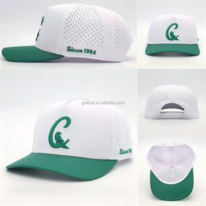 <b>Waterproof</b> Outdoor <b>Cap</b> Custom Embroidery Sport Baseball Hat Breathable Quick-Dry Hiking Laser Cut Perforated Rope golf hats - Product Image 3