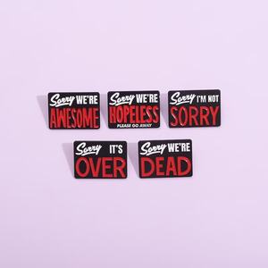 Broche de Metal con estilo Hippie elegante '<span class=keywords><strong>Sorry</strong></span> We Got Stoned' PARA EL Año Nuevo chino-Impreso UV para Pin de solapa para ropa - Product Image 5