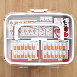 Home Medicine Cabinet Large Capacity Multi Layer Pill Storage Case With Dividers For Emergency Medical Care And Organizing - Product Image 3