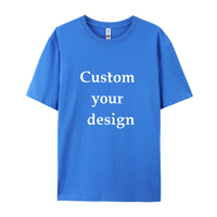 T-shirts vierges 100 % coton pour hommes, personnalisables avec impression par sublimation ou DTG, vente en gros OEM