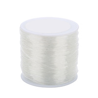 Juego de accesorios de joyería hechos a mano, hilo de cuentas para collar, pulsera, hilo elástico de cristal transparente blanco, 25 unidades