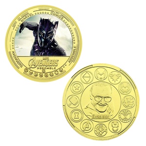 Pièces de monnaie commémoratives plaquées or des super-héros <span class=keywords><strong>Marvel</strong></span> et médailles <span class=keywords><strong>Thor</strong></span> & Spider-Man - Collection de cadeaux d'affaires de style américain - Product Image 3