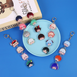 DIY Custom Design Cartoon Character Keychain Multi-Use Acrylic Keyring Special Decoration for Anime Toys Gifts for Souvenir