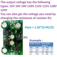 Bssy) Carte de conversion de tension double ± 8W (Boost-Buck) 3-24V vers 15V pour amplificateur de puissance