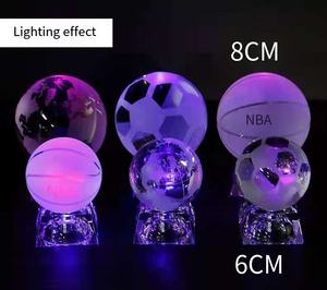 Lampada Notturna LED 3D Creativa a Forma di Sfera di Cristallo USB, Decorazione da Scrivania per la Casa, Design Elegante e Moderno - Product Image 1