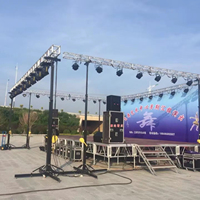 Plateforme de scène modulaire réglable en alliage d'aluminium portable, podium en forme de T, structure de scène