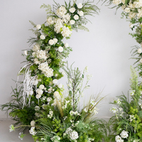 Arc bohème boisé décoration murale panneau de fleurs en soie artificielle pour toile de fond de réception de mariage en plein air écologique