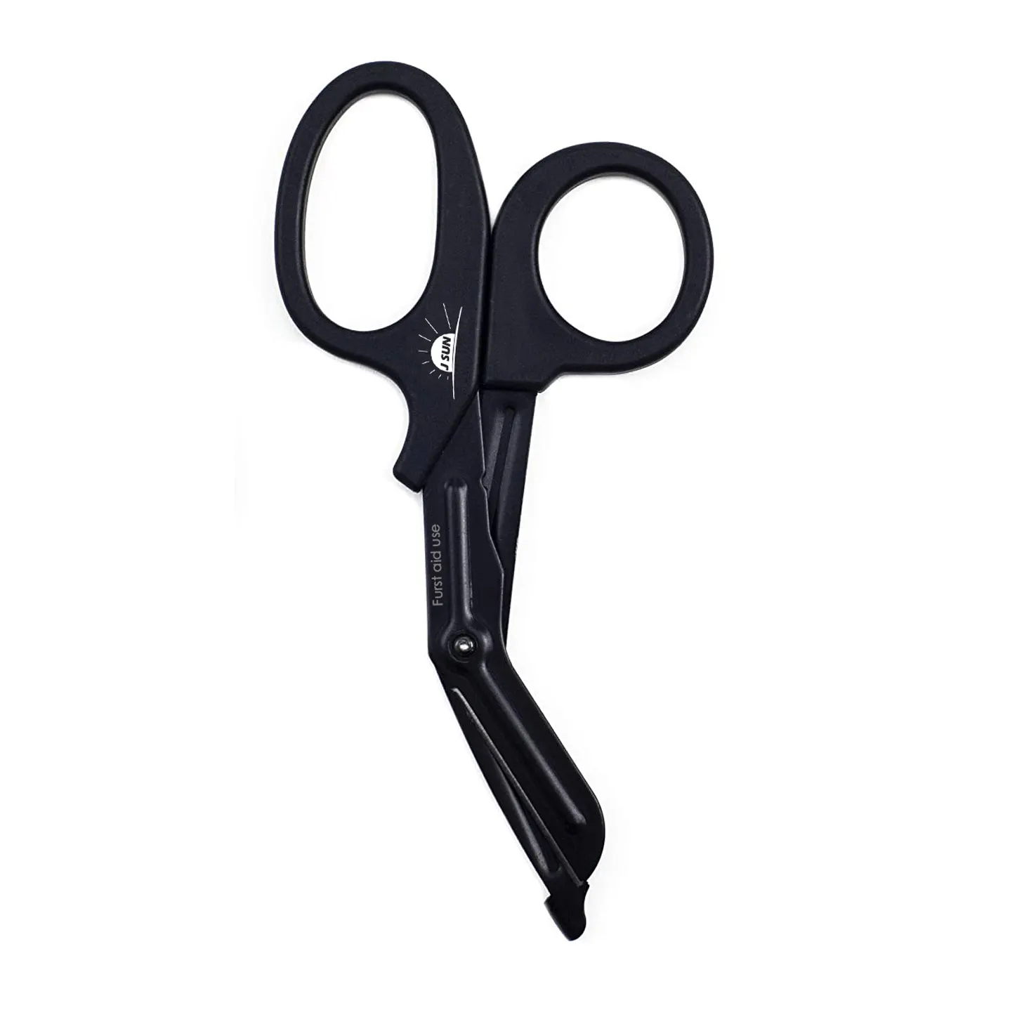 CE ISO stainless steel universal bandage scissors high quality trauma shears black blade 18.5cm