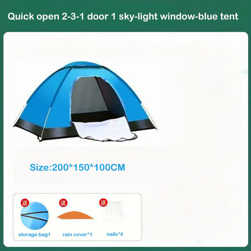 2-3 person1 door  blue