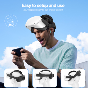 สายคล้องหัว VR แบบปรับได้ขายดีบรรจุในกล่องสีวัสดุ ABS เหมาะสำหรับอุปกรณ์เสริมสำหรับ Oculus Quest 2เกม - Product Image 5