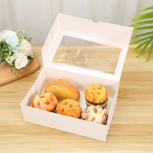 IMEE Giấy Kraft Trắng 24X16X7.5 Hộp Đóng Gói Thực Phẩm Nướng Bánh Ngọt Bánh Ngọt Bánh Ngọt Bánh Ngọt Bánh Ngọt Bánh Ngọt Bánh Donut Có Cửa Sổ Trong Suốt - Product Image 2