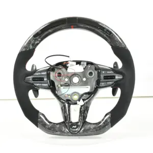 YTcarbon Premium Custom 2024 Elantra Real Hyundai Elantra N Carbon Fiber Steering Wheel for Elantra GT N line