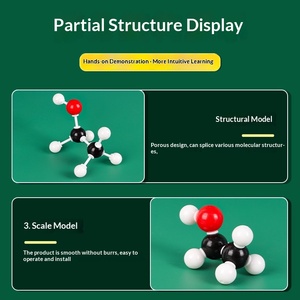Modèles de structure moléculaire pour la <span class=keywords><strong>chimie</strong></span> du collège ou du lycée : Billes et bâtonnets proportionnés pour la construction de molécules organiques – Idéal pour les expériences - Product Image 3