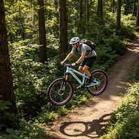 VTT à cadre en aluminium à vitesse unique avec freins à disque, roues de 26 pouces, confort et fitness, vélo de montagne