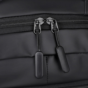 High Quality <b>Stylish</b> Multifunctional Laptop <b>Backpack</b> Custom Logo <b>Waterproof</b> PU with Polyester Lining Zipper Closure for Travel - Product Image 3