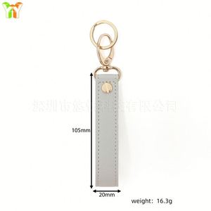 Minimalist Pu Leather Wristlet <b>Ring</b> <b>Bag</b> Charm Elegant <b>Key</b> Strap Long Keychain for Men Women - Product Image 6