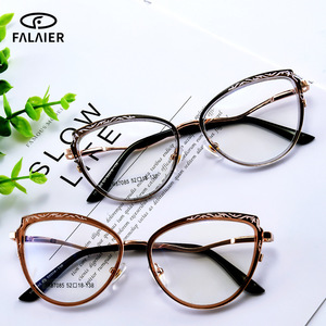 Gafas de Computadora con Marco de Ojo de Gato TR90, Anti Luz Azul, para Mujer, Lentes de Metal AC, Origen Taizhou - Product Image 2