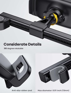 Lamicall CH05 スプリングスナップデザイン 車載ヘッドレストタブレットマウント 360度調整可能 後部座席ホルダー 4～10.5インチスマホスタンド 子供旅行用 - Product Image 5