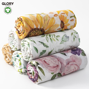 Manta Envolvente <span class=keywords><strong>de</strong></span> Muselina para Bebé Recién Nacido, Cuadrada, Grande, <span class=keywords><strong>de</strong></span> Doble Capa, Súper Suave, <span class=keywords><strong>de</strong></span> Algodón Orgánico y Bambú, con Impresión Personalizada <span class=keywords><strong>de</strong></span> Fábrica - Product Image 1