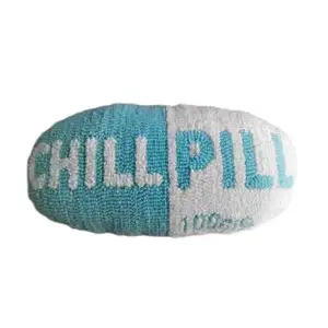 Grosir kustom warna-warni pil dingin 16 inci bordir OEM/ODM bantal chill pill untuk dekorasi rumah