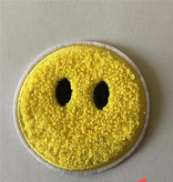Logo de vêtement de mode patchs de coeur de Chine broderie personnalisée ronde réversible ange or brodé patch de paillettes
