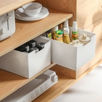 2024 Offre Spéciale tiroir de rangement coulissant forme Rectangle pour couverts de cuisine Condiment bouteille stockage système de barre Push-Pull