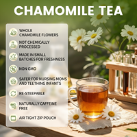 Sachets de tisane aux herbes de camomille, menthe poivrée et mandarine, 28 unités, sans caféine, emballés individuellement, pour la relaxation