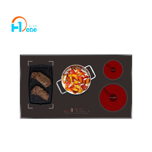 Cuisinière à induction infrarouge à cinq zones adaptée, 5 brûleurs, équipée d'un contrôle tactile innovant et réactif - Product Image 3
