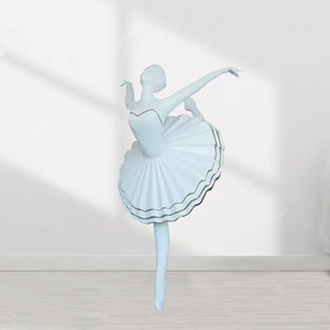カスタマイズされた等身大ファイバーグラスモダンバレエダンサー像環境にやさしい屋内屋外装飾彫刻 - Product Image 5
