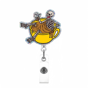 Vente chaude Glitter Halloween Acrylique <span class=keywords><strong>Badge</strong></span> Bobine Fun Rétractable Infirmière <span class=keywords><strong>Porte</strong></span>-<span class=keywords><strong>Badge</strong></span> - Product Image 3